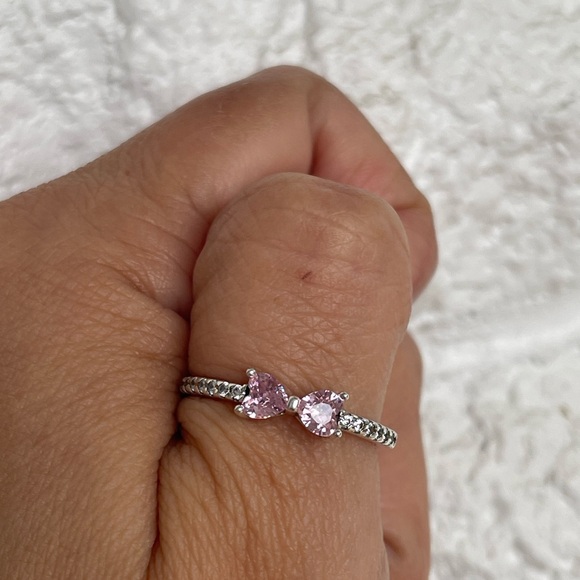 Brand new pink bow ring sterling silver 925 - Picture 1 of 1